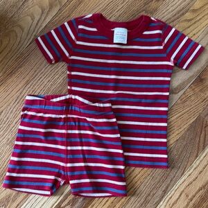 Hanna Andersson Red and Blue Striped PJs - 2T